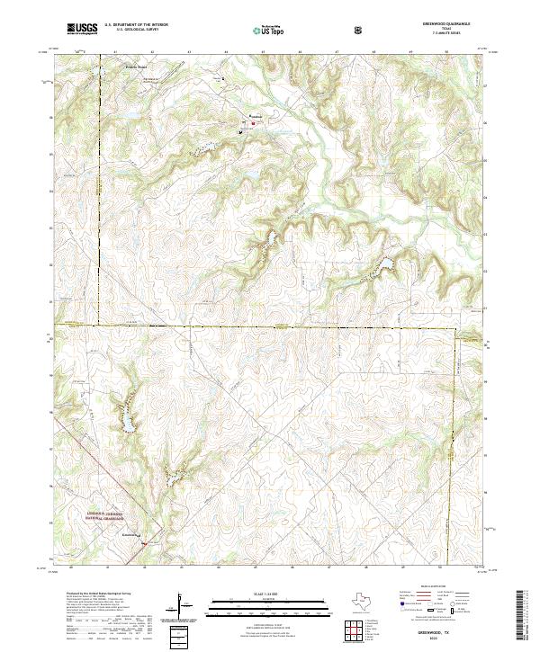 Greenwood, TX — USGS 7.5-minute topo (2022)