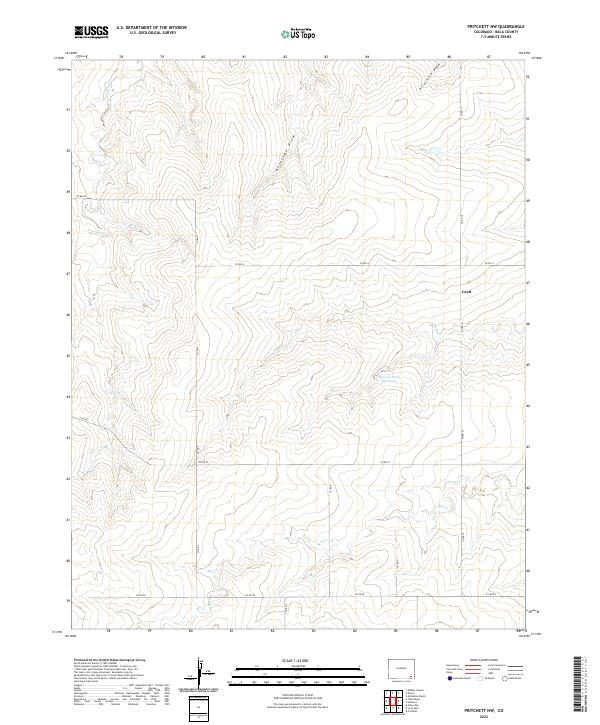 Pritchett NW, CO — USGS 7.5-minute topo (2022)