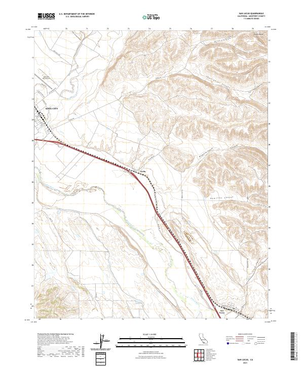 San Lucas, CA — USGS 7.5-minute topo (2021)