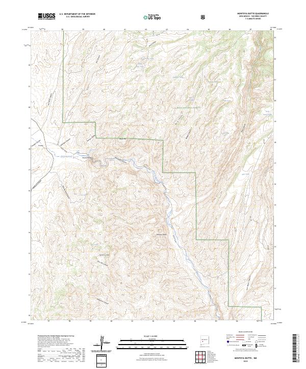 Montoya Butte, NM — USGS 7.5-minute topo (2023)