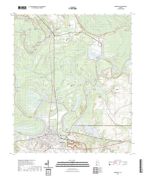 Demopolis, AL — USGS 7.5-minute topo (2024)