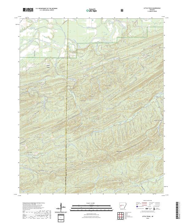 Little Texas, AR — USGS 7.5-minute topo (2024)