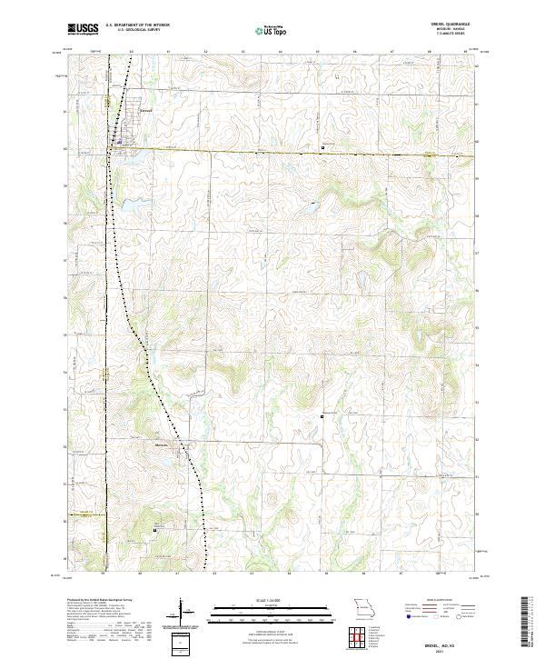 Drexel, MO-KS — USGS 7.5-minute topo (2021)