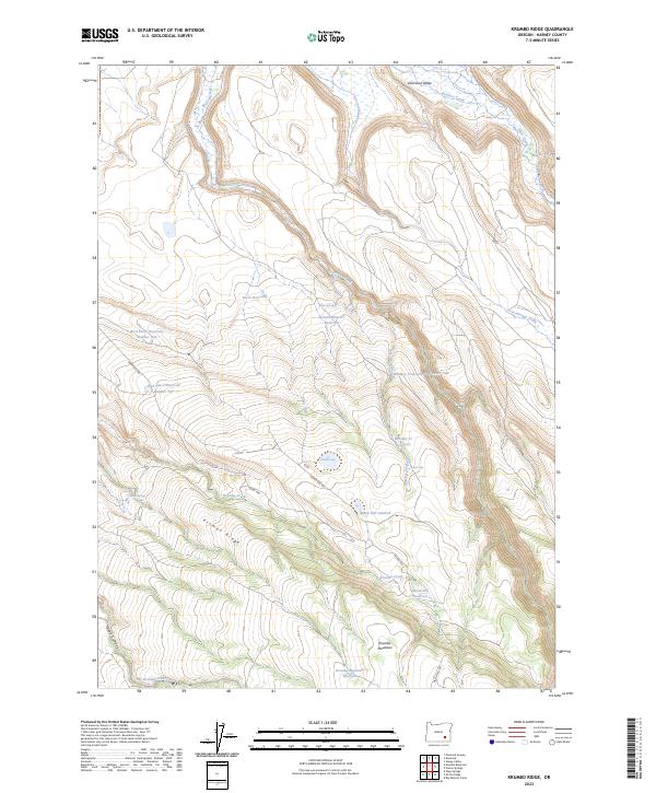 Krumbo Ridge, OR — USGS 7.5-minute topo (2023)