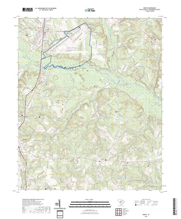 North, SC — USGS 7.5-minute topo (2024)
