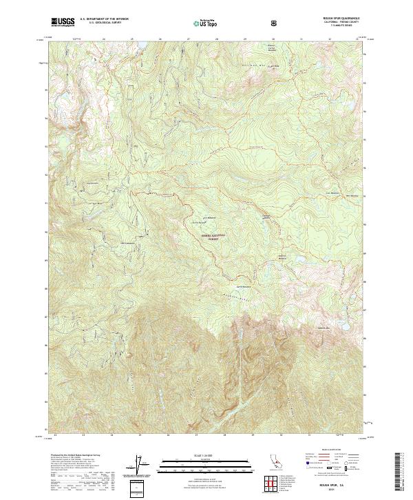 Rough Spur, CA — USGS 7.5-minute topo (2021)
