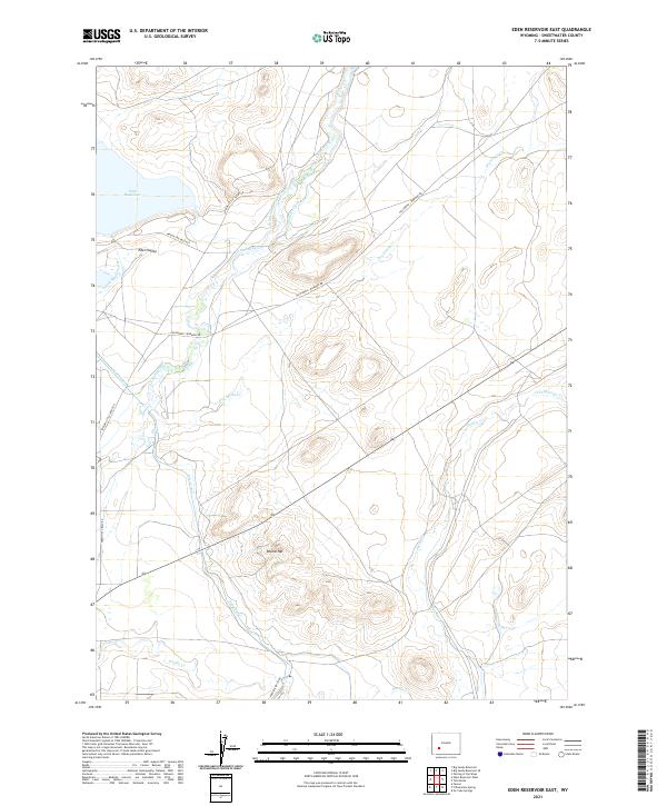 Eden Reservoir East, WY — USGS 7.5-minute topo (2021)