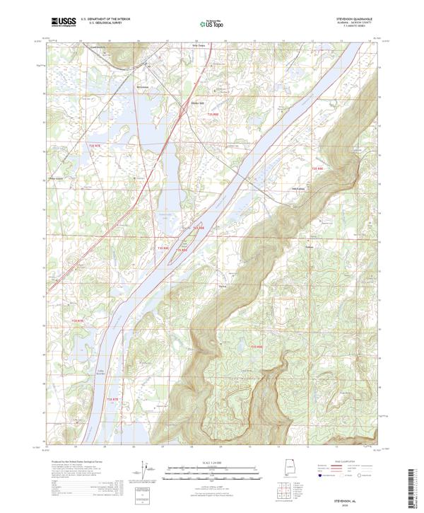 Stevenson, AL — USGS 7.5-minute topo (2026)