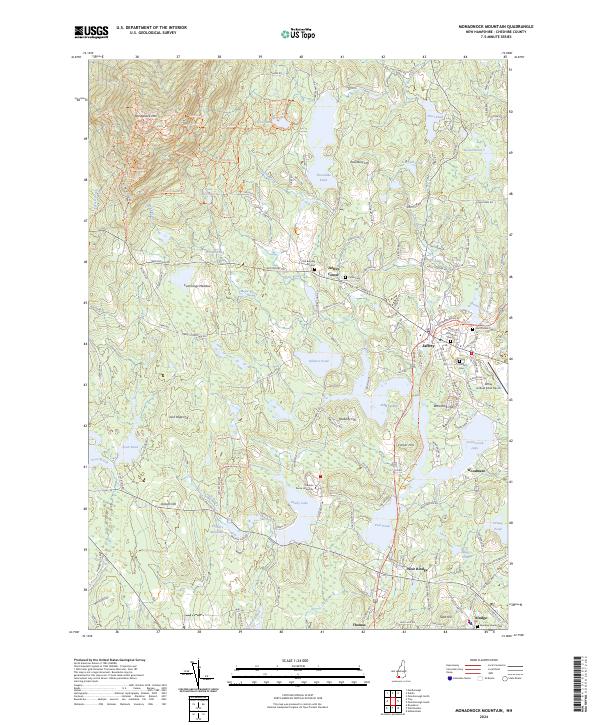 Monadnock Mountain, NH — USGS 7.5-minute topo (2024)