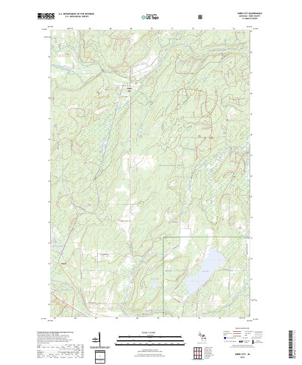 Gibbs City, MI — USGS 7.5-minute topo (2023)