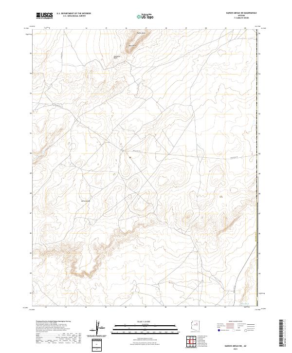 Garces Mesas NE, AZ — USGS 7.5-minute topo (2021)