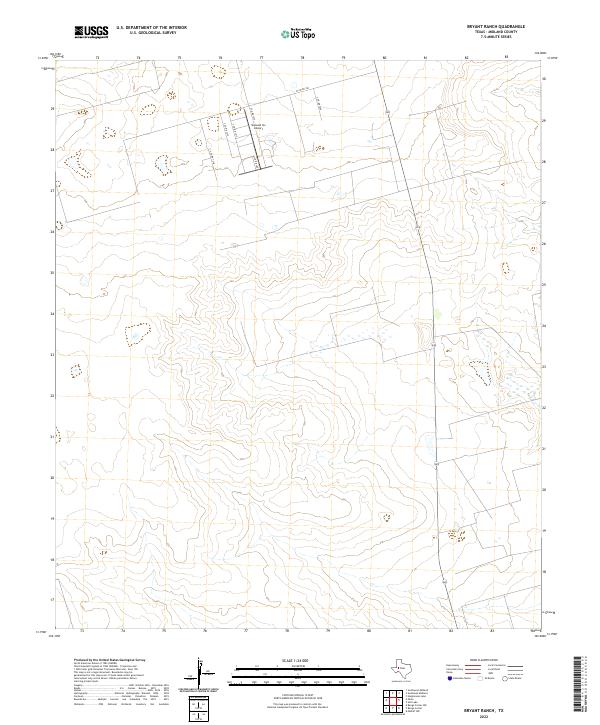 Bryant Ranch, TX — USGS 7.5-minute topo (2022)