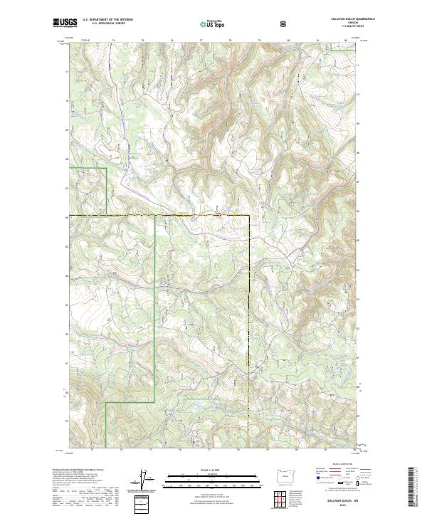 Sullivan Gulch, OR — USGS 7.5-minute topo (2023)