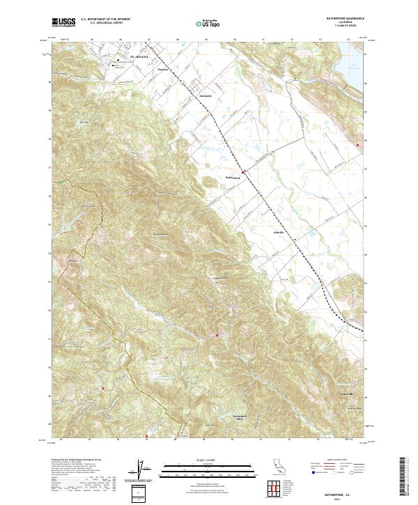 Rutherford, CA — USGS 7.5-minute topo (2021)