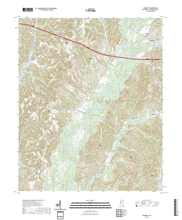 Tremont, MS — USGS 7.5-minute topo (2024)