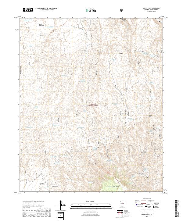 Munds Draw, AZ — USGS 7.5-minute topo (2021)