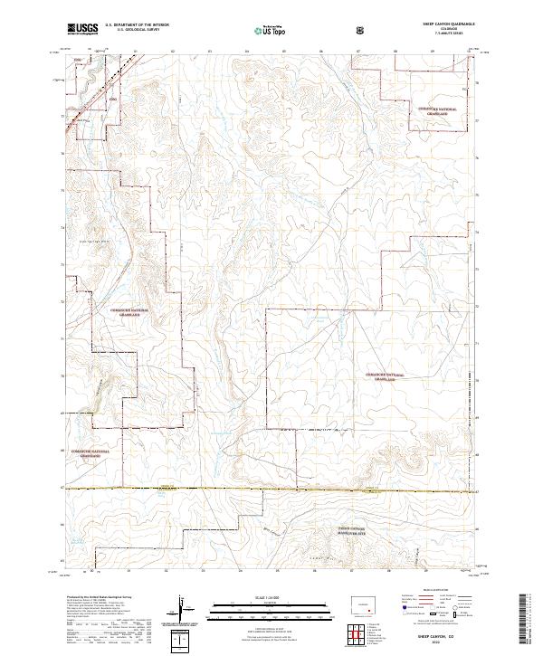 Sheep Canyon, CO — USGS 7.5-minute topo (2022)