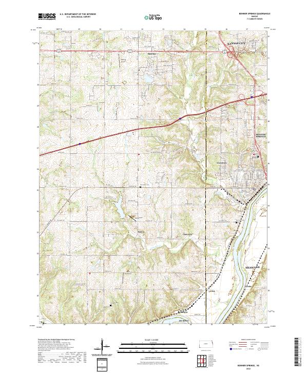 Bonner Springs, KS — USGS 7.5-minute topo (2022)