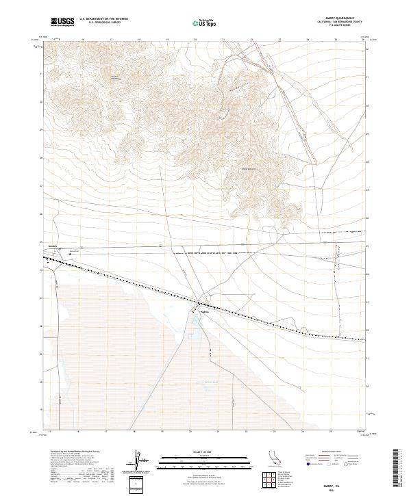 Amboy, CA — USGS 7.5-minute topo (2021)