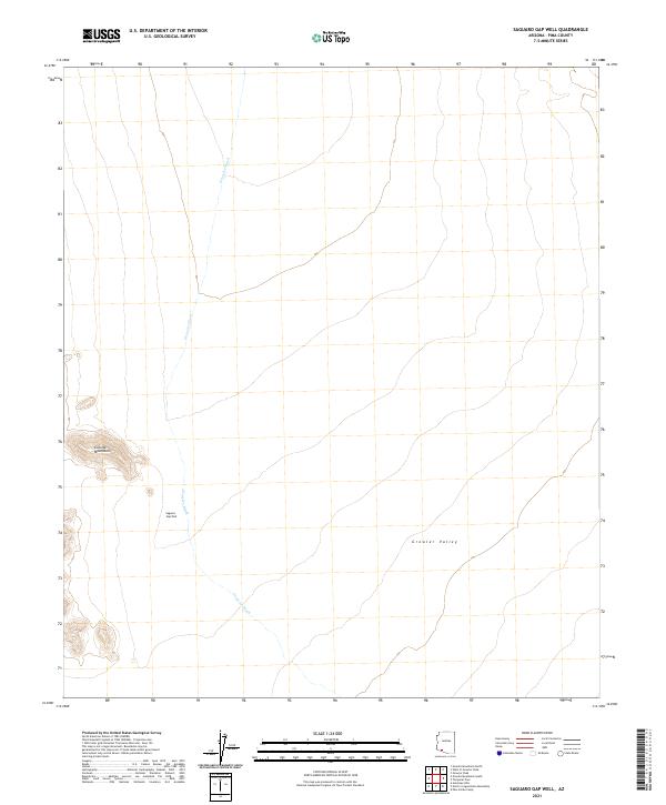 Saguaro Gap Well, AZ — USGS 7.5-minute topo (2021)