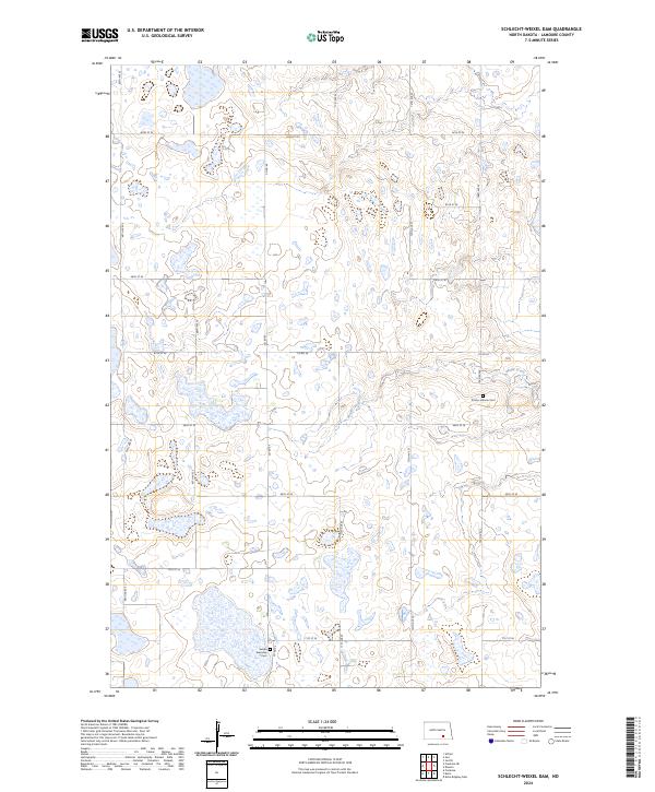 Schlecht-Weixel Dam, ND — USGS 7.5-minute topo (2024)