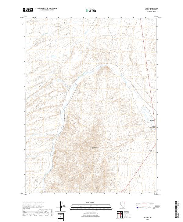 Wilkins, NV — USGS 7.5-minute topo (2021)