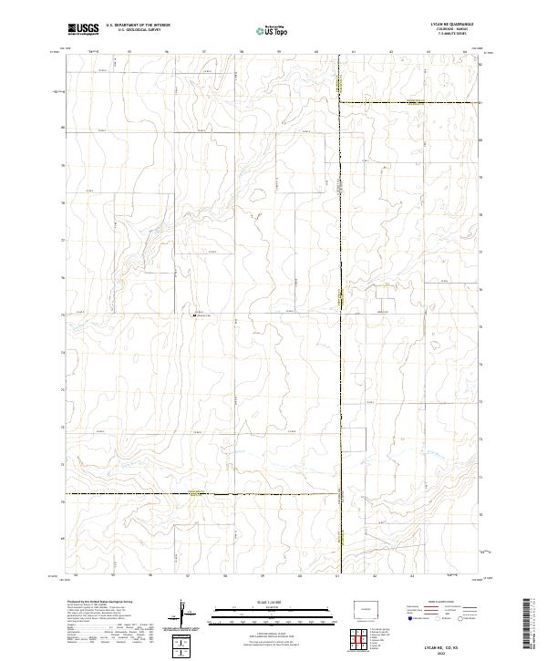 Lycan NE, CO-KS — USGS 7.5-minute topo (2022)