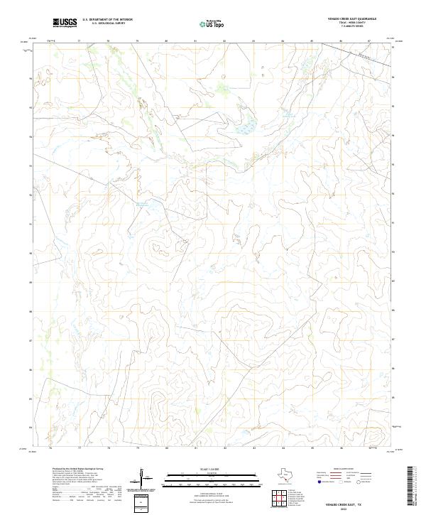 Venado Creek East, TX — USGS 7.5-minute topo (2022)
