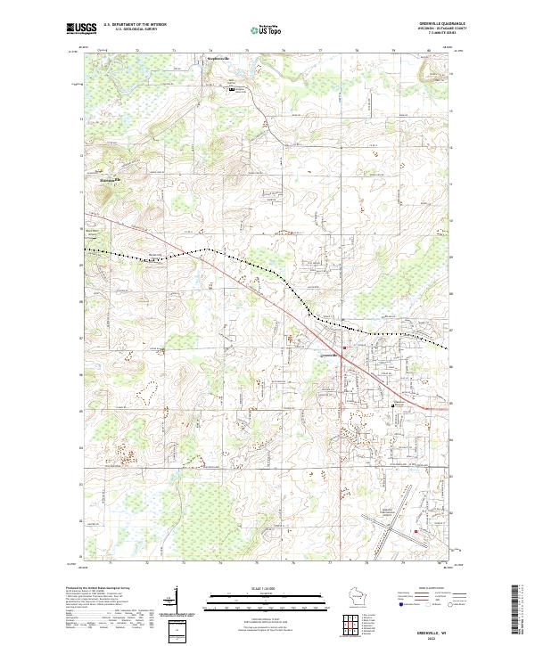 Greenville, WI — USGS 7.5-minute topo (2022)