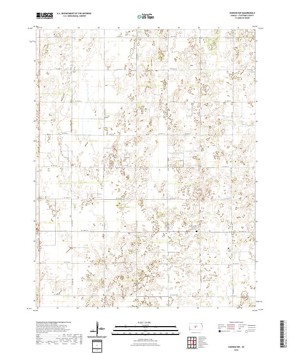 Hudson NW, KS — USGS 7.5-minute topo (2022)