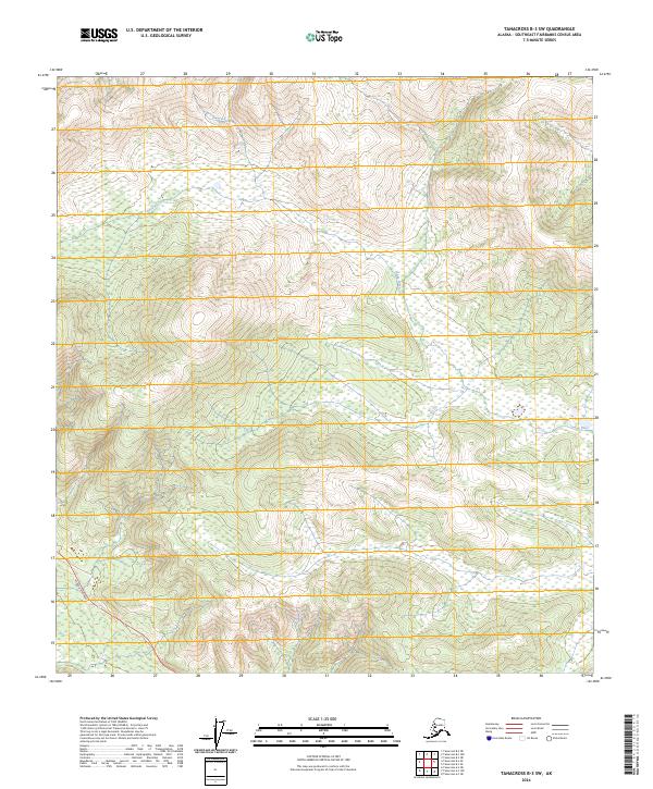 Tanacross B-3 SW, AK — USGS 7.5-minute topo (2024)