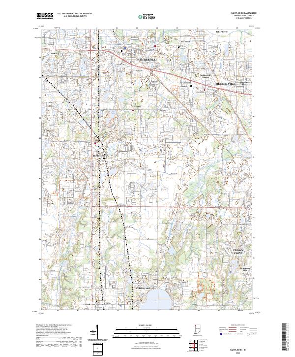 Saint John, IN — USGS 7.5-minute topo (2022)