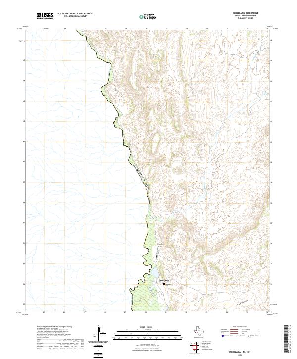 Candelaria, TX,CHH, US — USGS 7.5-minute topo (2022)