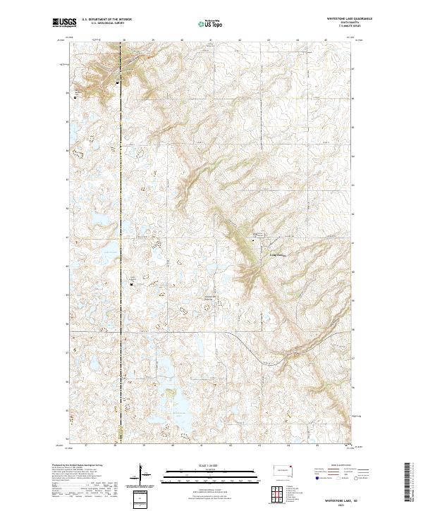 Whitestone Lake, SD — USGS 7.5-minute topo (2021)