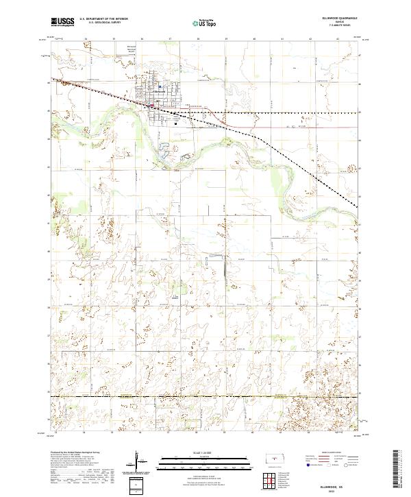 Ellinwood, KS — USGS 7.5-minute topo (2022)