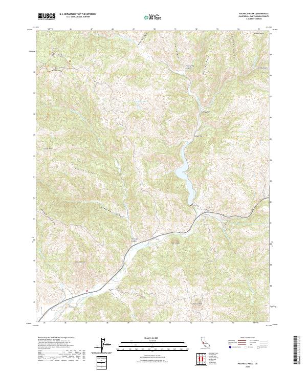 Pacheco Peak, CA — USGS 7.5-minute topo (2021)