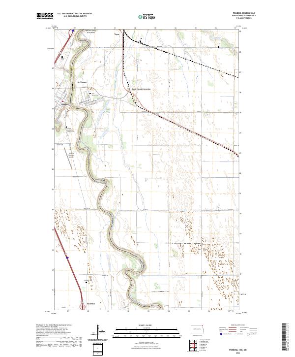 Pembina, ND-MN — USGS 7.5-minute topo (2024)