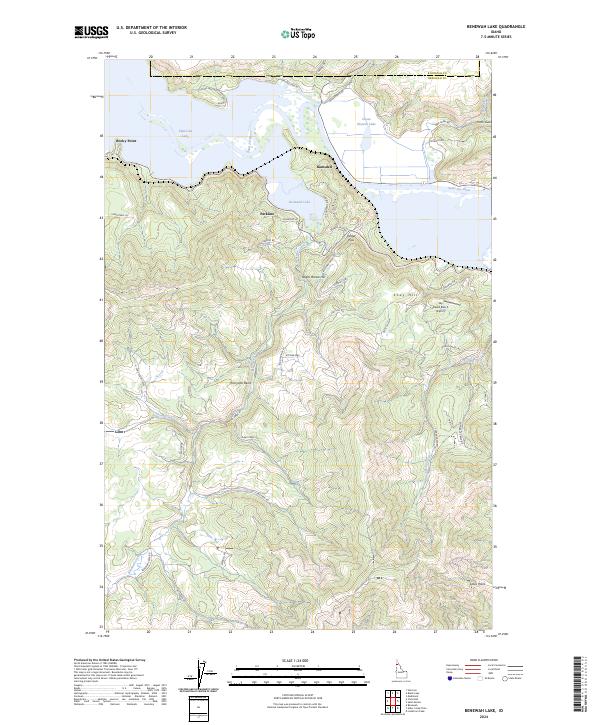 Benewah Lake, ID — USGS 7.5-minute topo (2024)