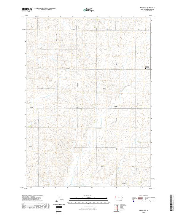 Ireton SW, IA — USGS 7.5-minute topo (2022)