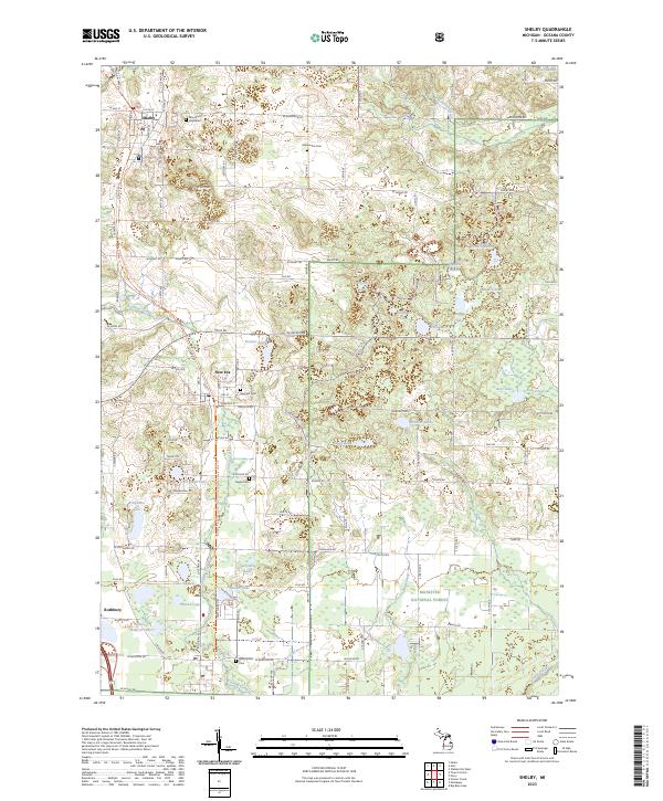 Shelby, MI — USGS 7.5-minute topo (2023)