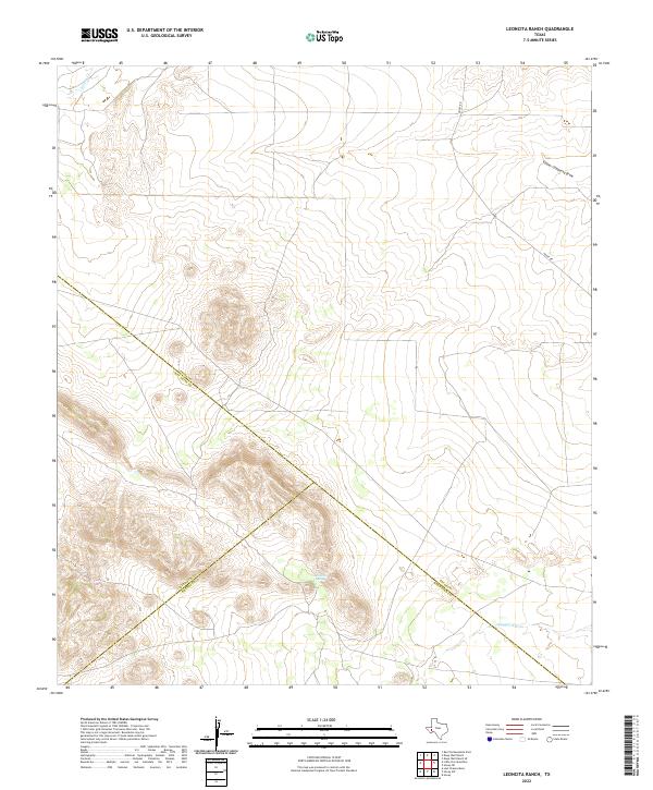 Leoncita Ranch, TX — USGS 7.5-minute topo (2022)