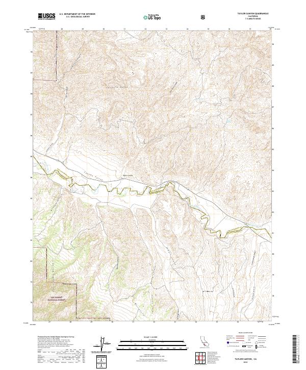 Taylor Canyon, CA — USGS 7.5-minute topo (2021)