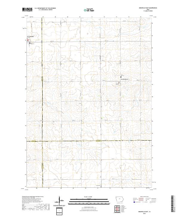 Granville East, IA — USGS 7.5-minute topo (2022)