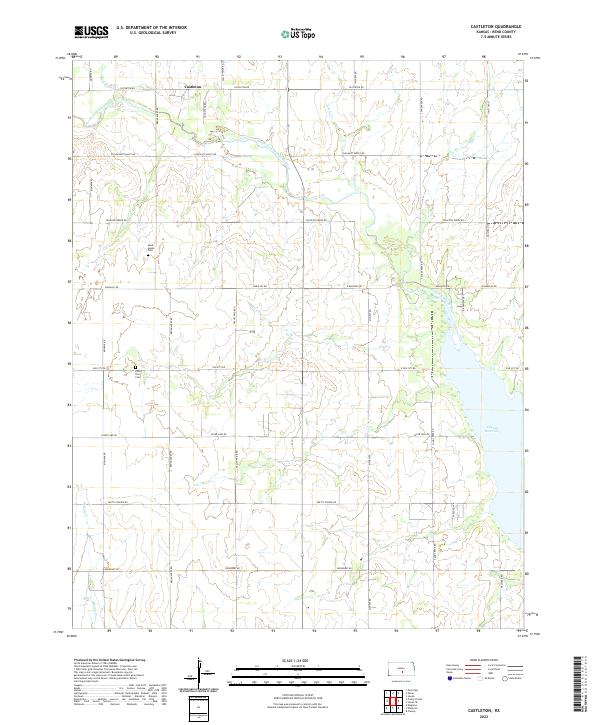 Castleton, KS — USGS 7.5-minute topo (2022)