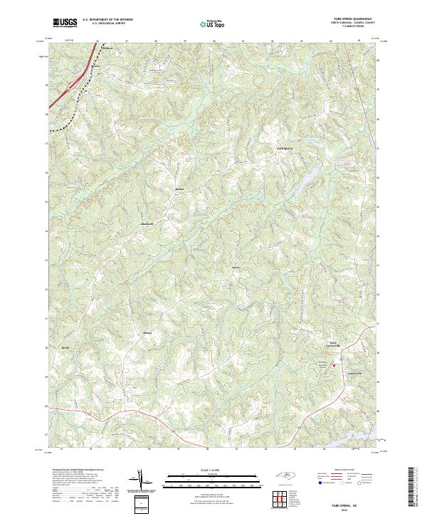 Park Spring, NC — USGS 7.5-minute topo (2022)