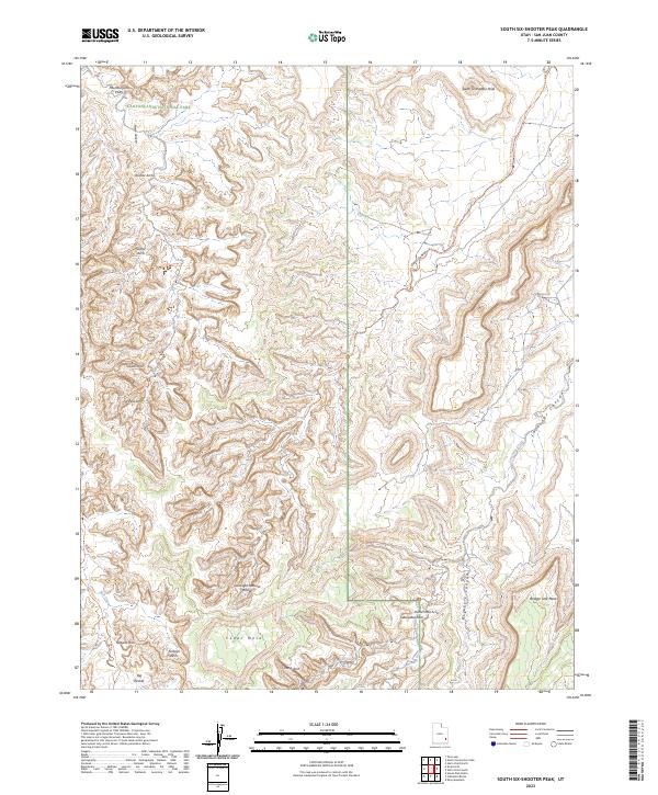 South Six-shooter Peak, UT — USGS 7.5-minute topo (2023)