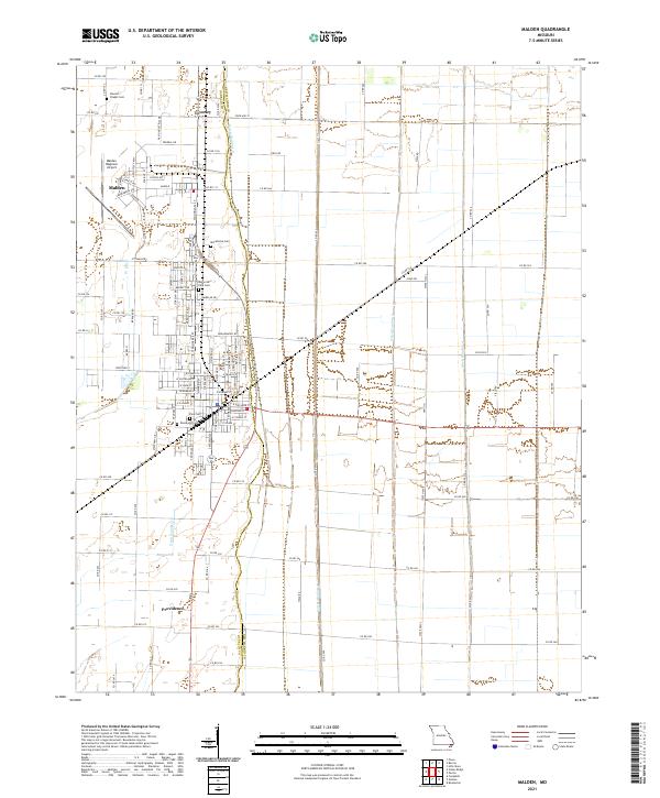 Malden, MO — USGS 7.5-minute topo (2021)