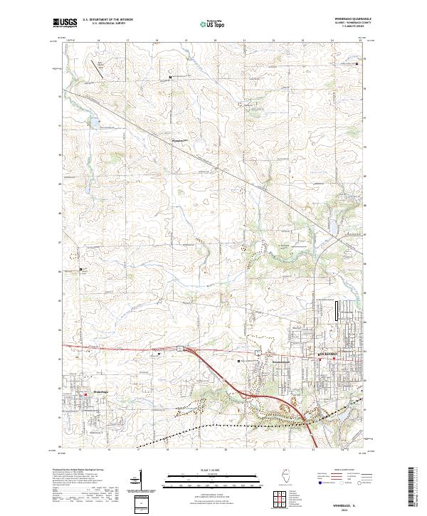 Winnebago, IL — USGS 7.5-minute topo (2024)
