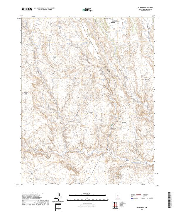 Calf Creek, UT — USGS 7.5-minute topo (2023)