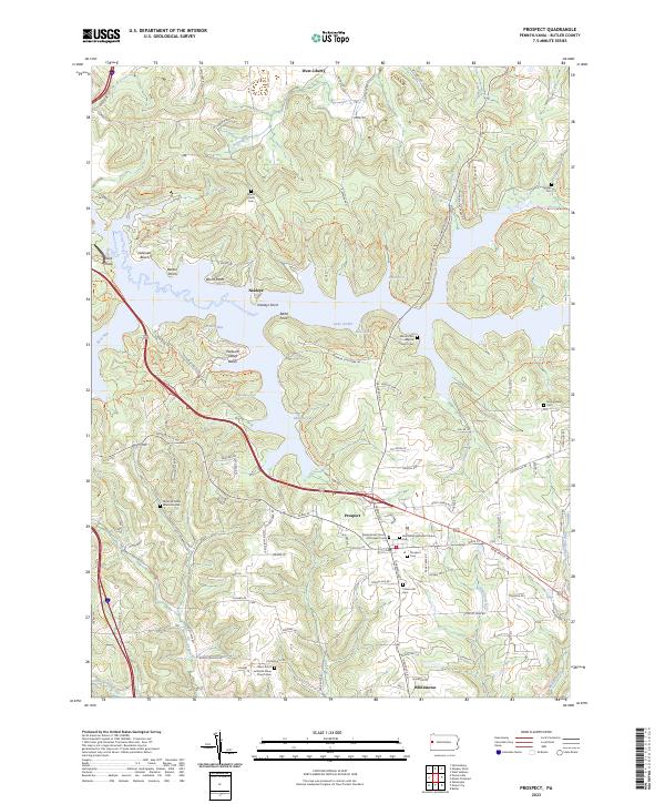Prospect, PA — USGS 7.5-minute topo (2023)